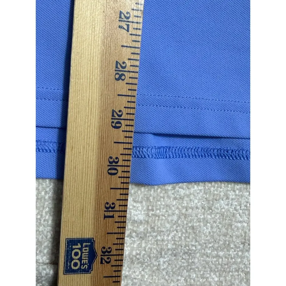 RLX Ralph Lauren Mens L Blue Short Sleeve Polo Golf Athleisure Shirt Performance